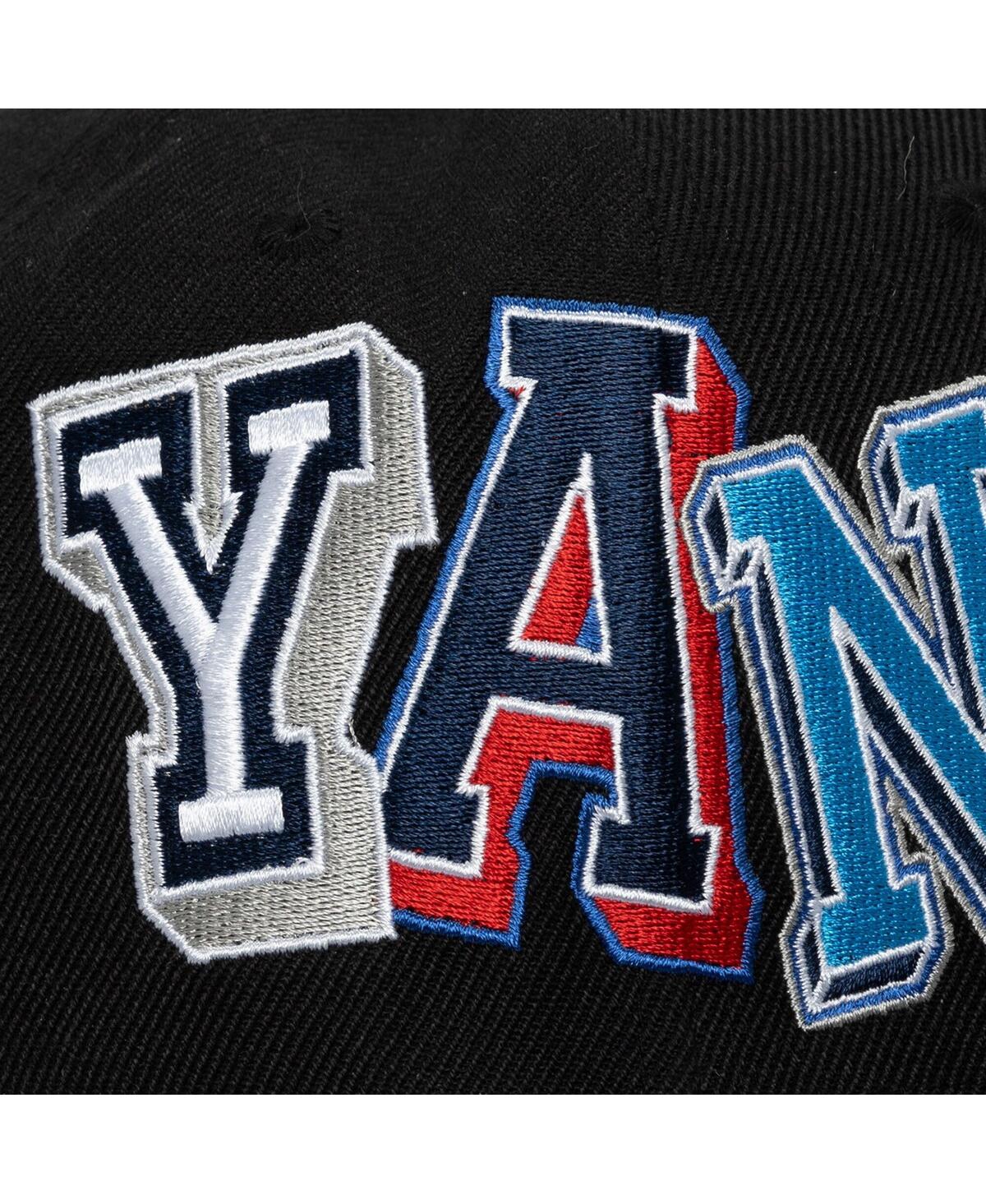 Mitchell & Ness Men's Black New York Yankees Hyper Type Pro Crown Snapback Hat In Black