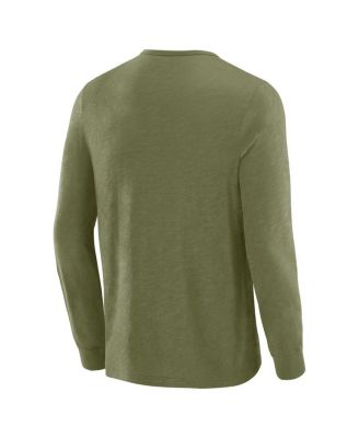 Men's Olive Green Bay Packers In-The-Pocket Long Sleeve T-Shirt