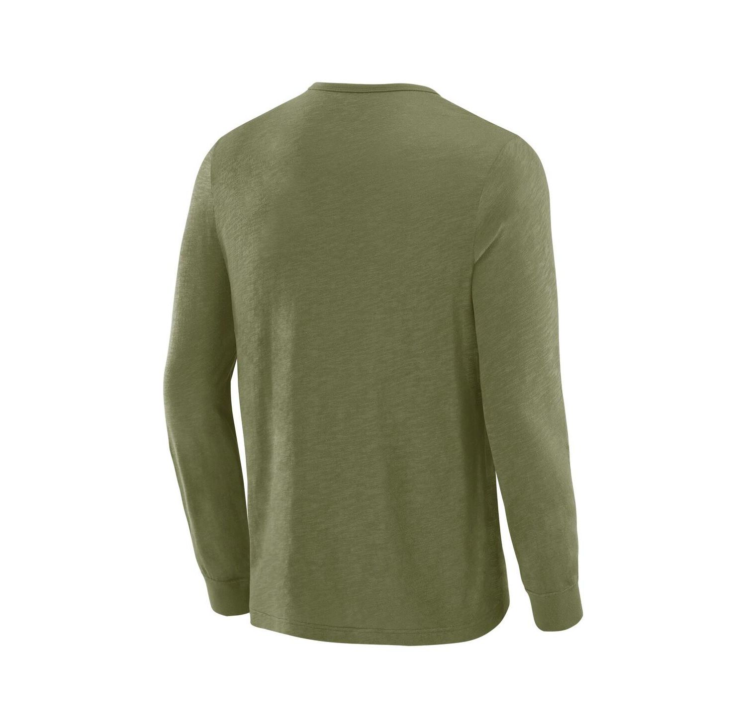 Men's Olive Green Bay Packers In-The-Pocket Long Sleeve T-Shirt