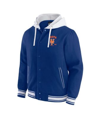 Men's&nbsp;Royal New York Mets Full-Snap Hooded Jacket