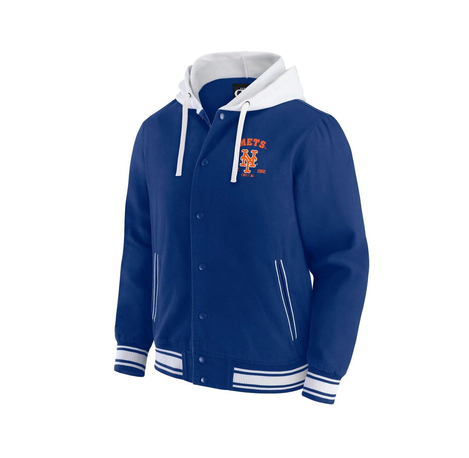 Men's Royal New York Mets Full-Snap Hooded Jacket