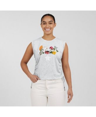 Women's&nbsp;Heather Gray Houston Astros Cinched Tank Top