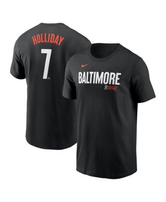 Nike - Men's Jackson Holliday&nbsp;Black Baltimore Orioles 2024 City Connect Fuse Name Number T-Shirt