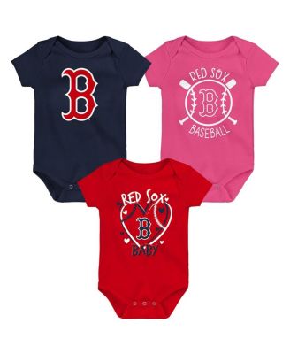 Outerstuff - Baby Boys and Girls Boston Red Sox Slide Home Three-Pack Bodysuit Set