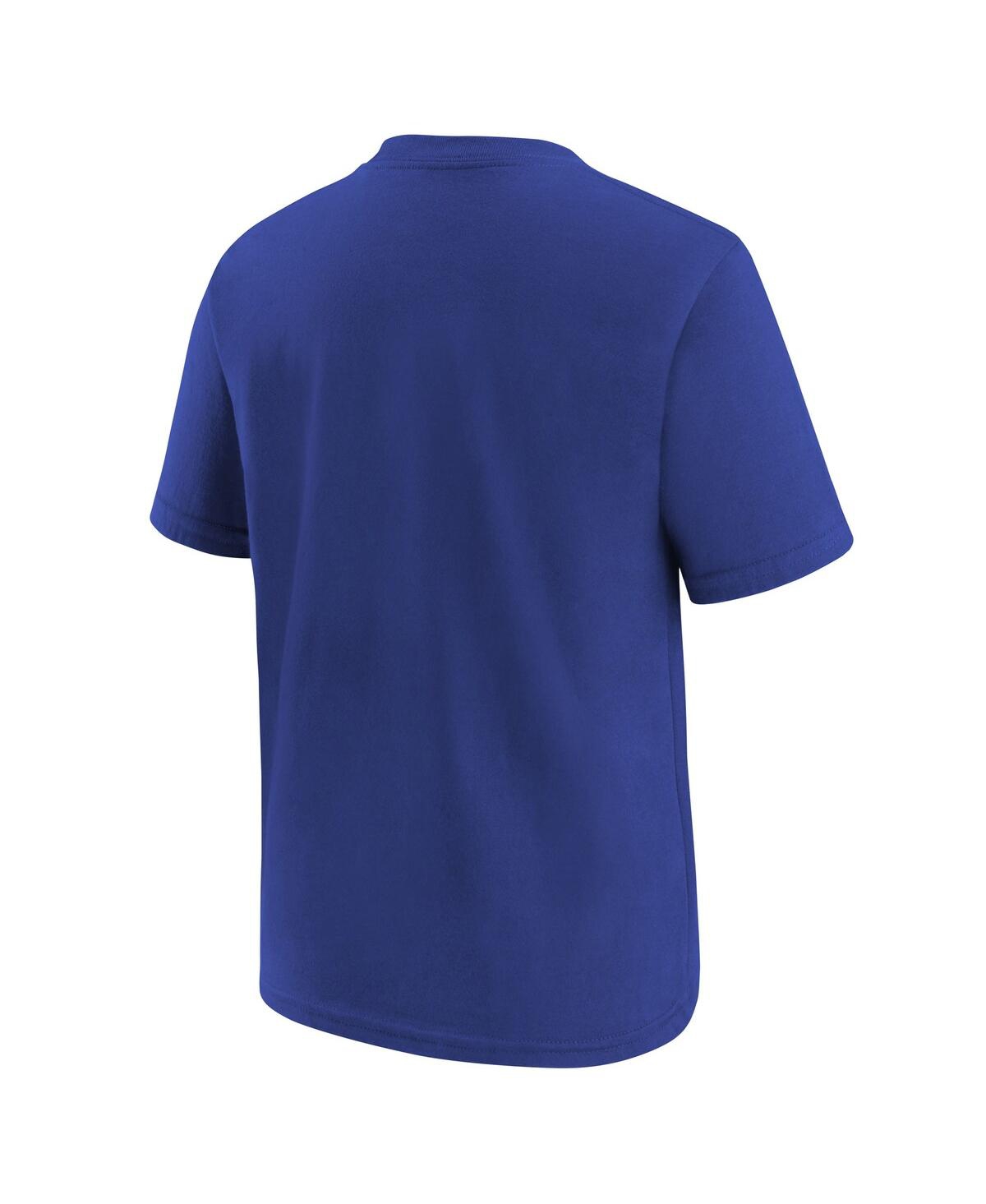 Jordan Big Boys And Girlsâ Blue New York Knicks Essential Cities T-shirt In Blue