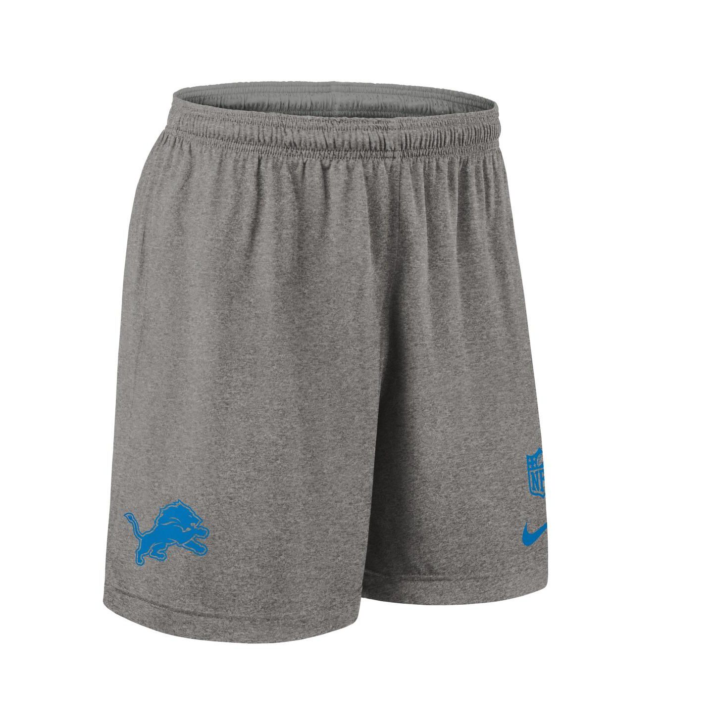 Мужские шорты Nike Gray Detroit Lions Sideline Reversible Performance — фото 4