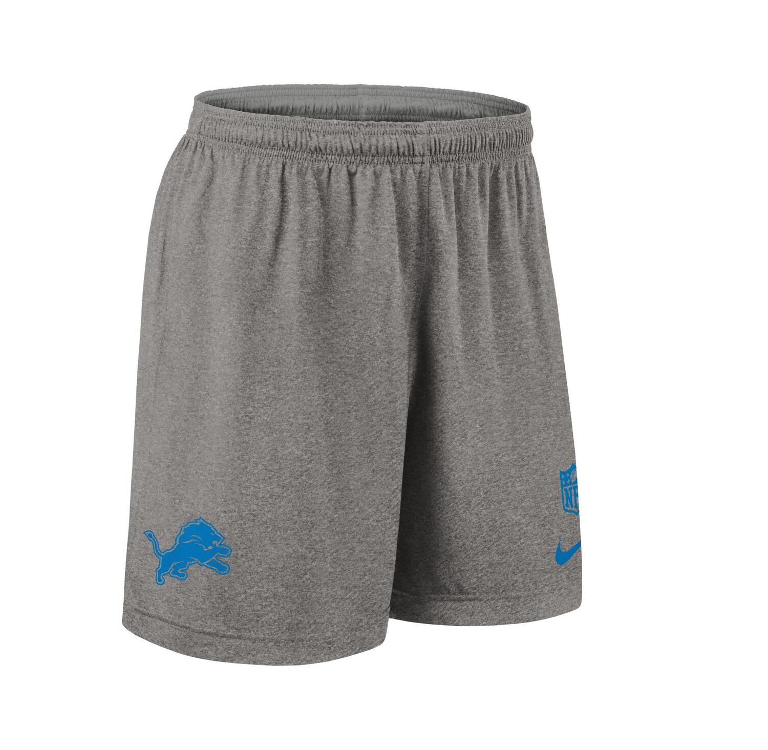 Men's Gray Detroit Lions Sideline Reversible Performance Shorts
