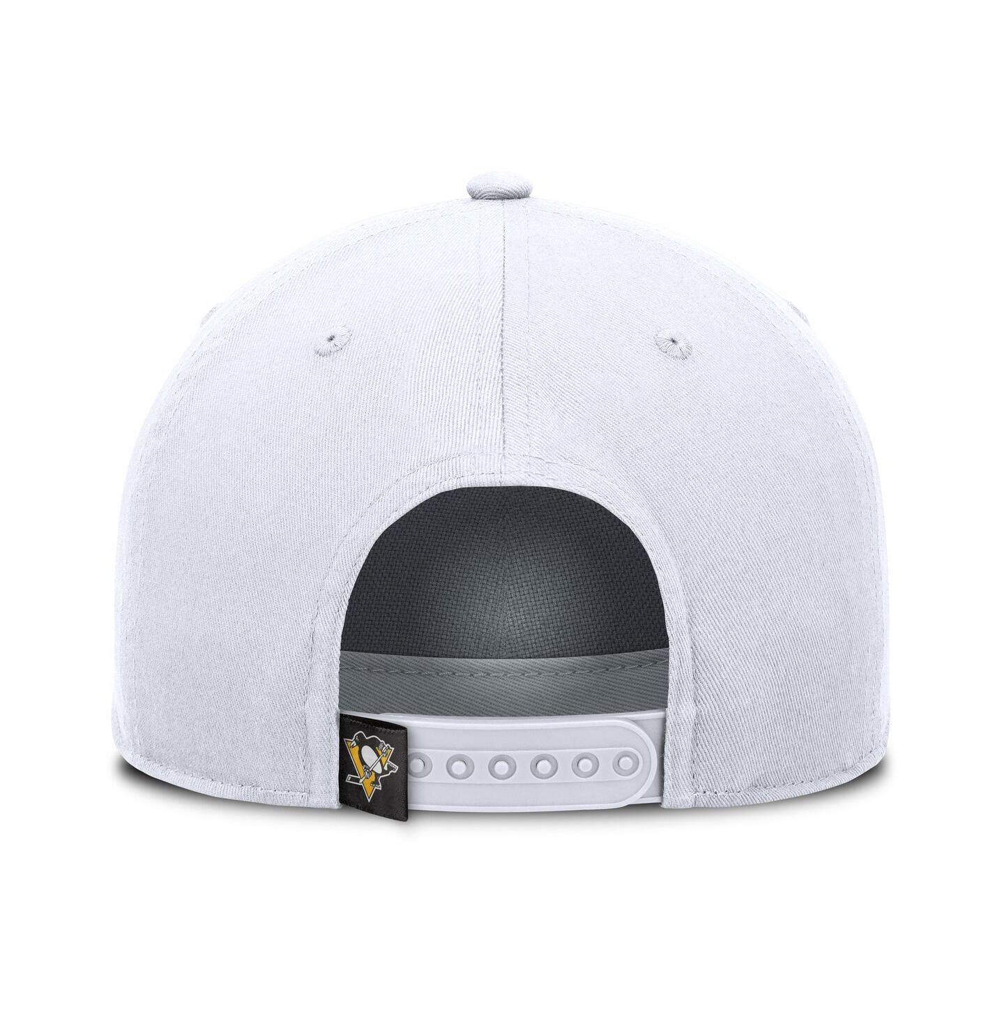 Мужская кепка Fanatics White Pittsburgh Penguins Rope A-Frame Adjustable Hat — фото 4