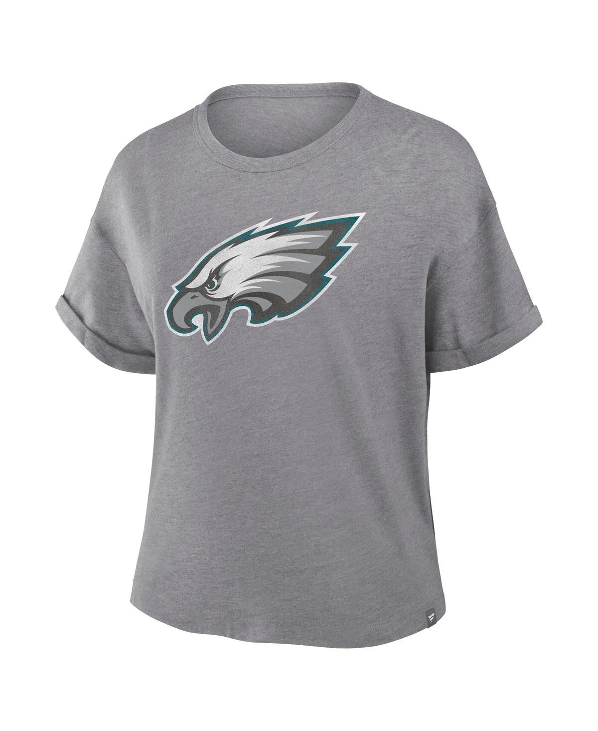 Fanatics Women's Heather Gray Philadelphia Eagles Tribute Tri-blend T-shirt In Heather Gray
