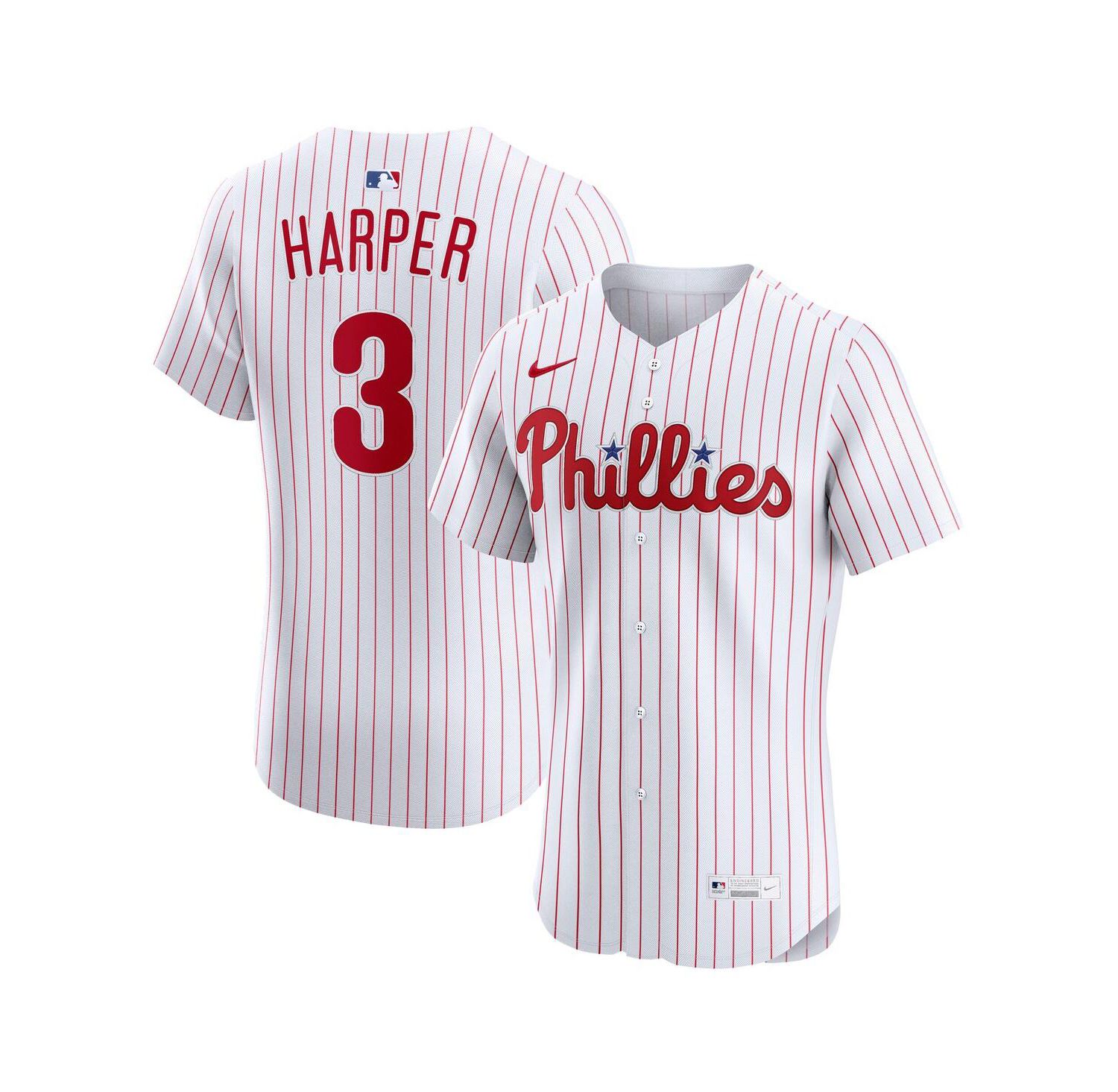 Men's Bryce Harper White Philadelphia Phillies Home Elite Jersey