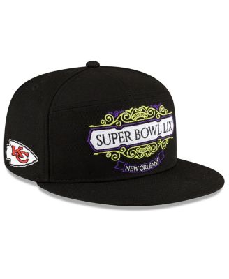 New Era - Men's Black Kansas City Chiefs Super Bowl LIX Tarmac Split Panel 9FIFTY Snapback Hat