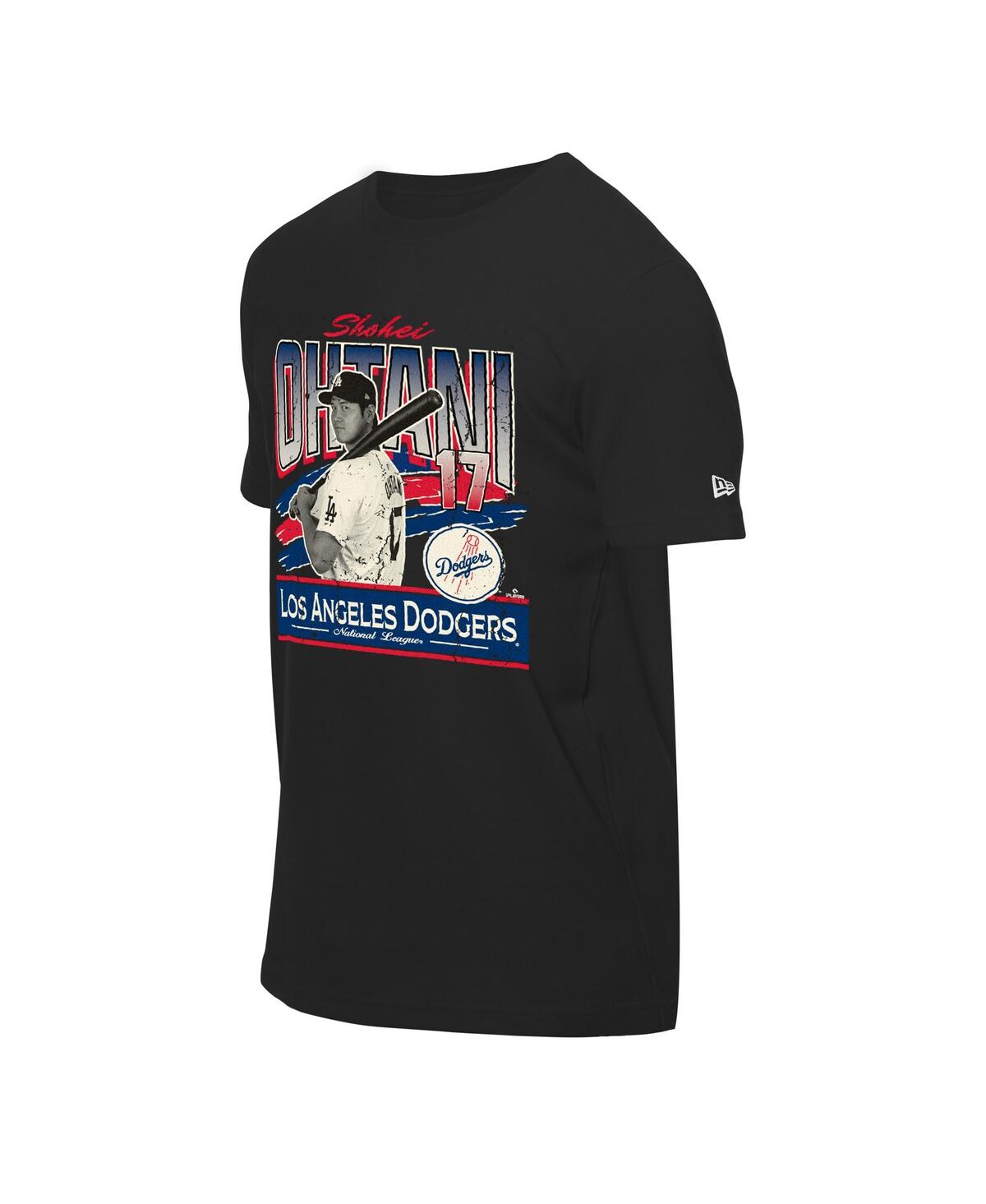 NEW ERA MEN'S SHOHEI OHTANI BLACK LOS ANGELES DODGERS BATTER UP T-SHIRT 