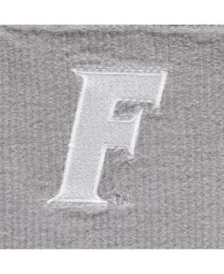 Women's Gray Distressed Florida Gators Vintage-Like Wash Corduroy Full-Snap Hooded Shacket