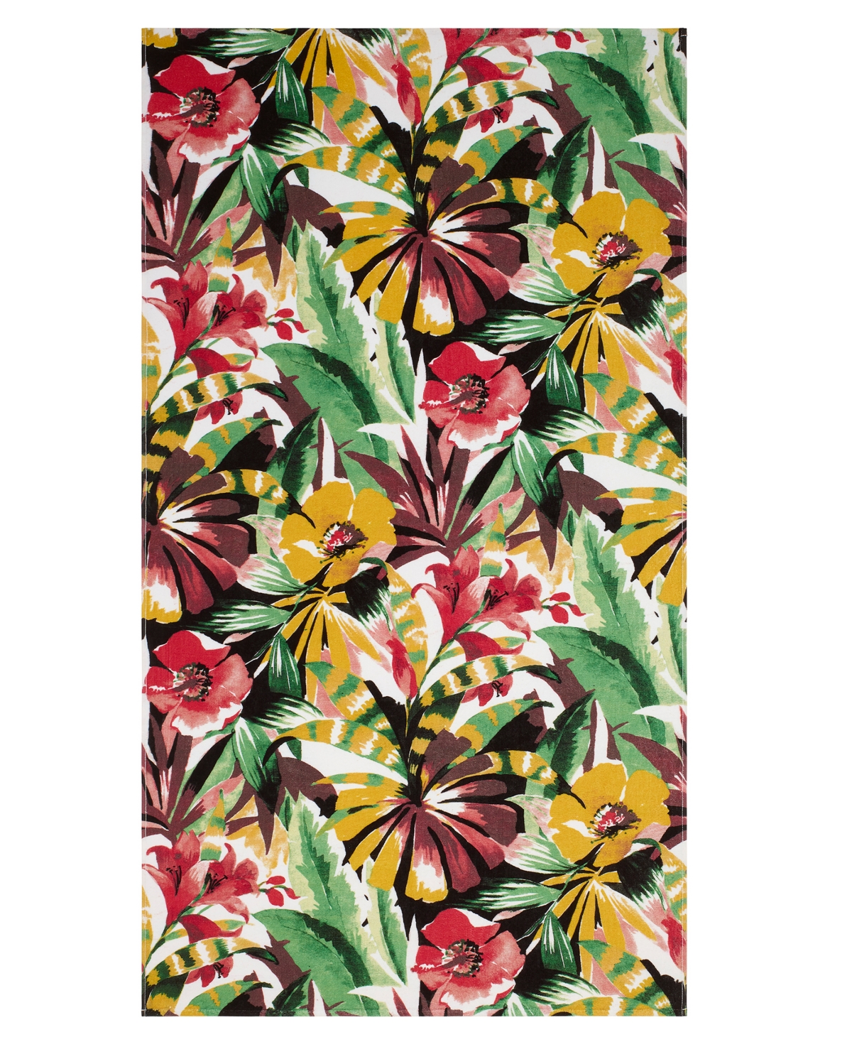NICOLE MILLER ARIA COTTON FLORAL BEACH TOWEL, 68" X 36" 