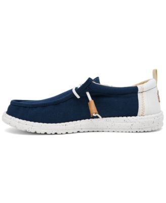 Men's Wally Craft Linen Casual Moccasin Sneakers from Finish Line