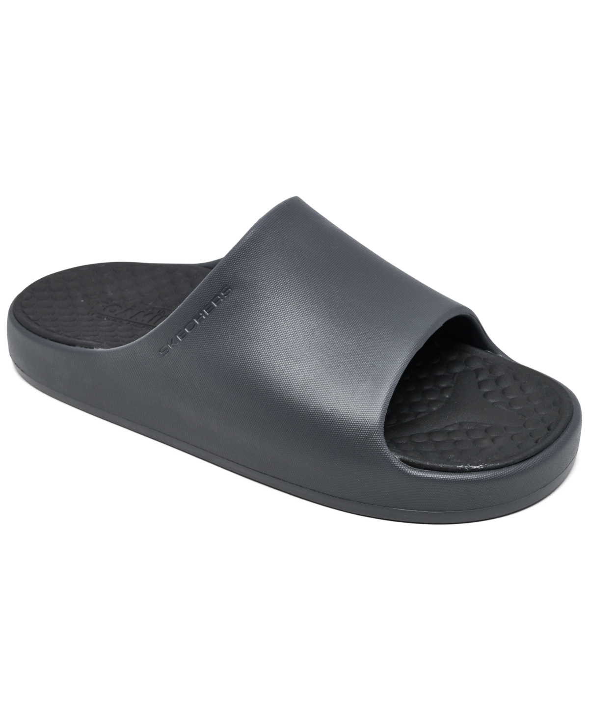 Men's Foamies Precision - Elite Casual Slide Sandals from Finish Line - Charcoal