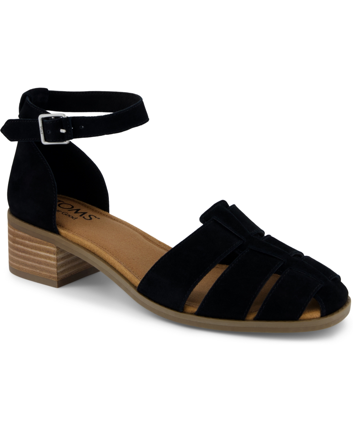 Toms Jaclyn Ankle Strap Fisherman Sandal In Black