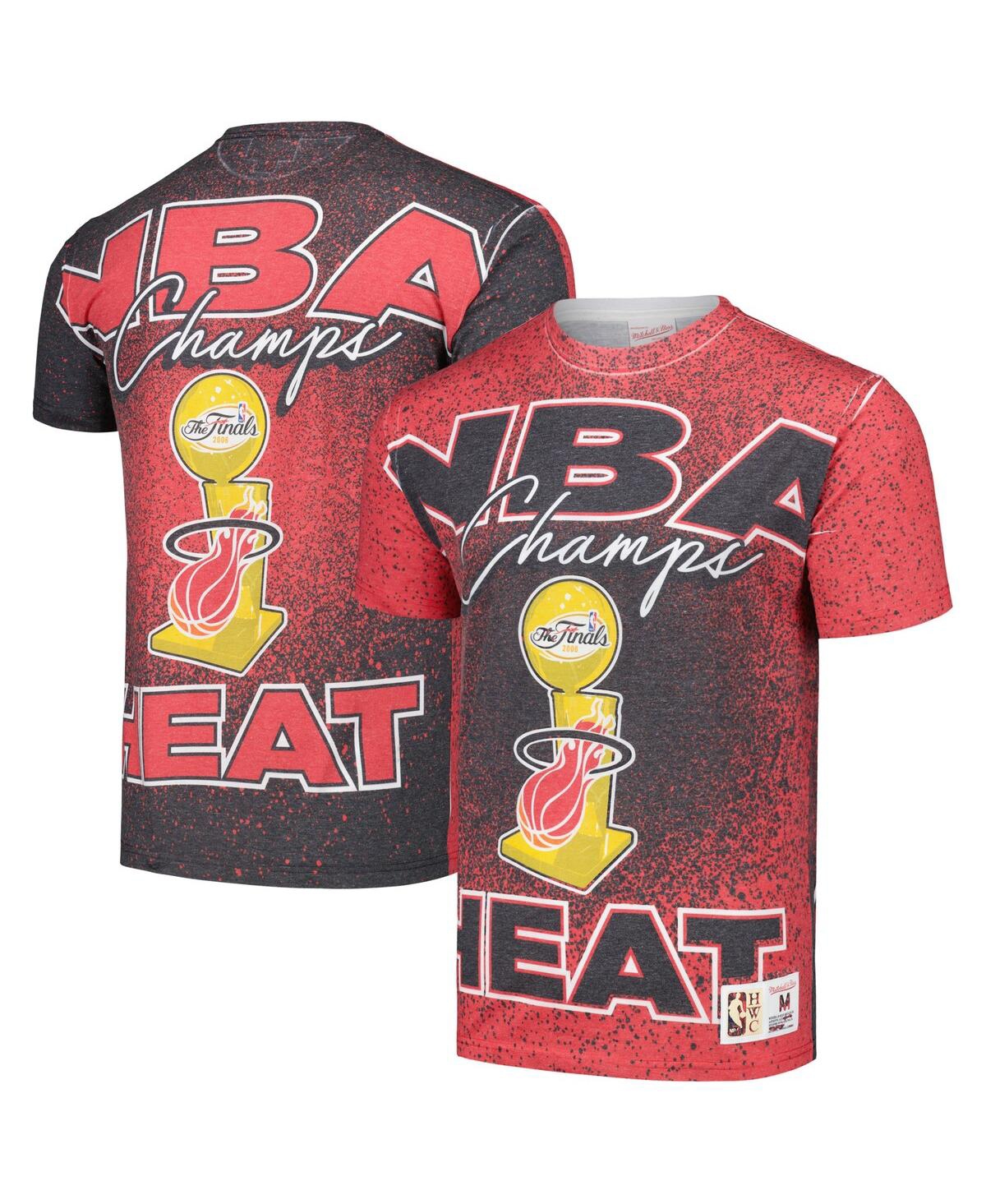 Mitchell & Ness Men's Red Miami Heat Hardwood Classics 2006 Nba S Champ City T-shirt In Multi