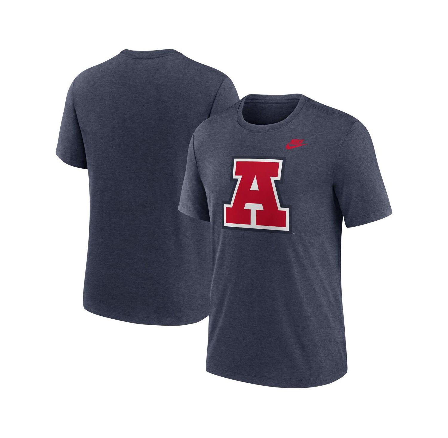 Men's Heather Navy Arizona Wildcats Blitz Legacy Primary Tri-Blend T-Shirt