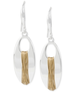 image of Robert Lee Morris Soho Two-Tone Wire-Wrapped Drop Earrings