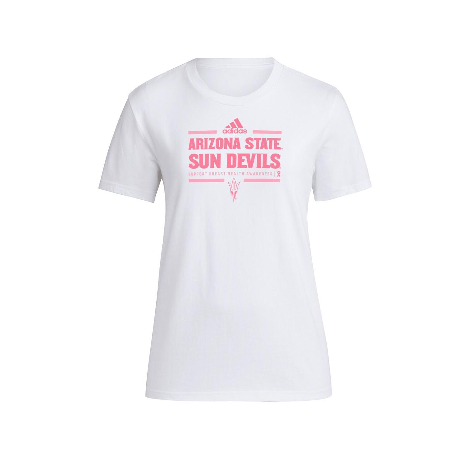 Women's White Arizona State Sun Devils 2024 Breast Cancer Awareness Pregame T-Shirt