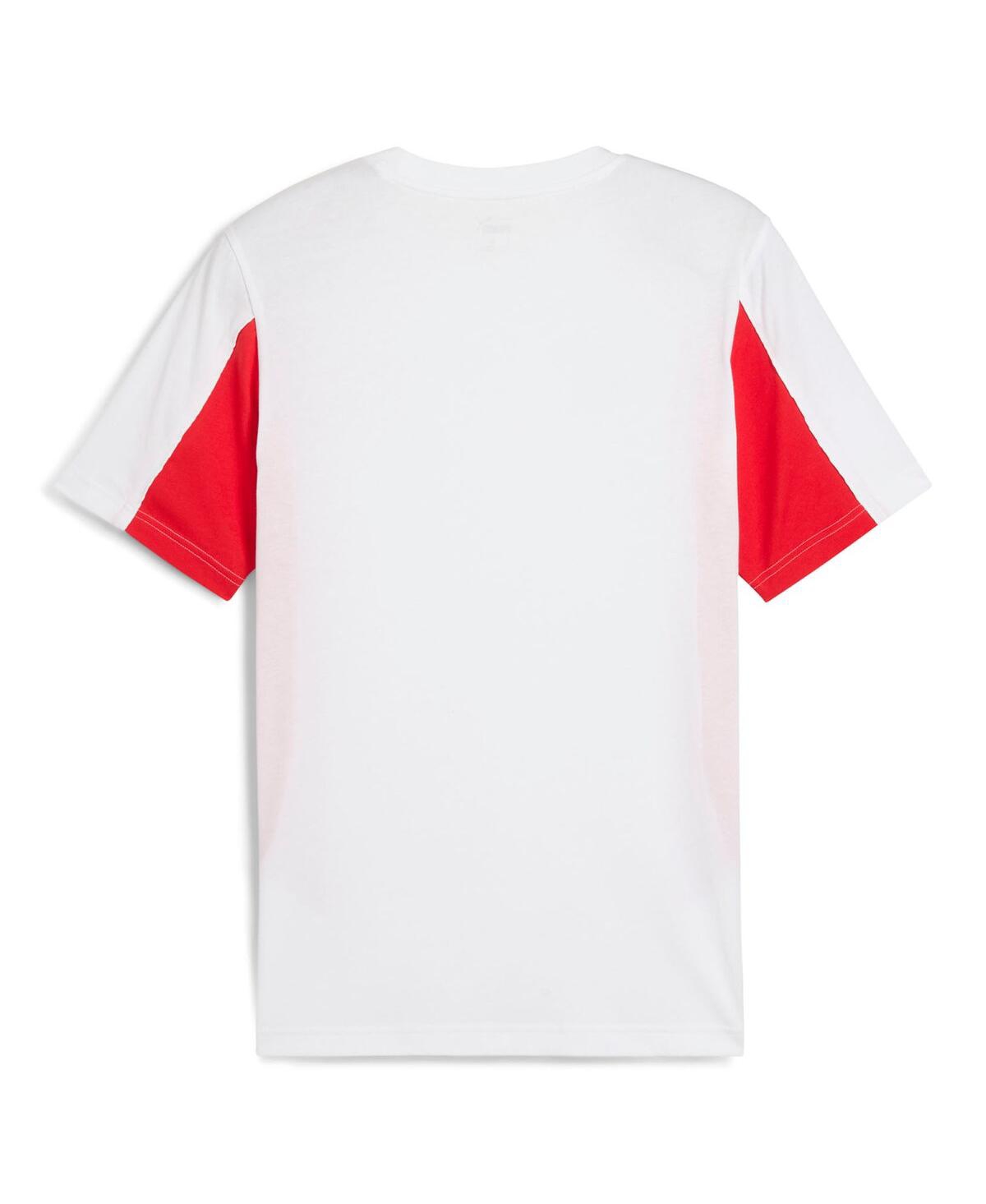 Puma Men's White Chivas Ftblarechive T-shirt In Red