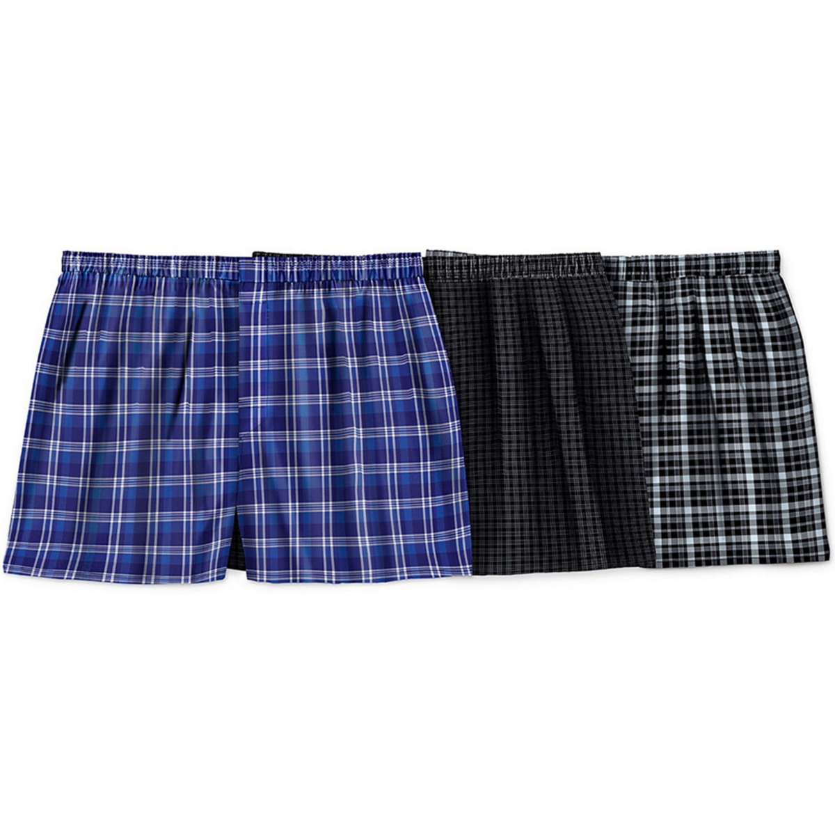 Big & Tall Woven Boxers 3-Pack - Dark plaid assorted