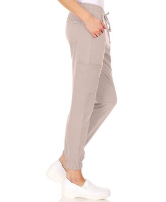 Plus Size Leah 5-Pocket Stretch Cargo Jogger Scrub Pants Yellow 3X Large