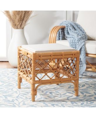 Larroux Rattan Ottoman W/ Cush