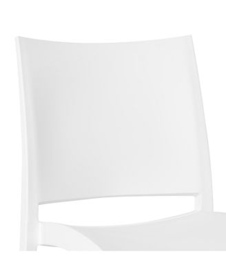 7-Piece Outdoor Rectangular Metal Patio Dining Table Set With Stackable Resin Patio Side Chairs