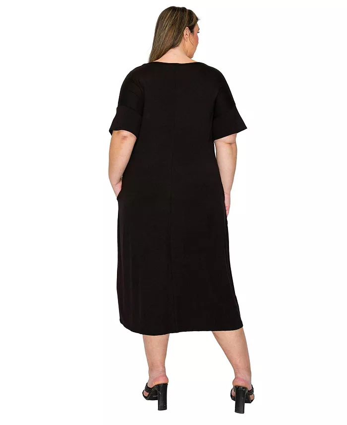 Plus Size Olivia Pocket Midi Dress - thumbnail 6