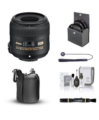 40mm f/2.8G DX AF-S Micro NIKKOR Lens, Bundle with ProOptic 52mm Filter Kit, Lens Case, Lens Cleaner, Cleaning Kit, Lens Cap Tether