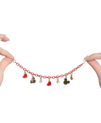 Minnie Mouse Charm Bracelet - Heart & Icon Design