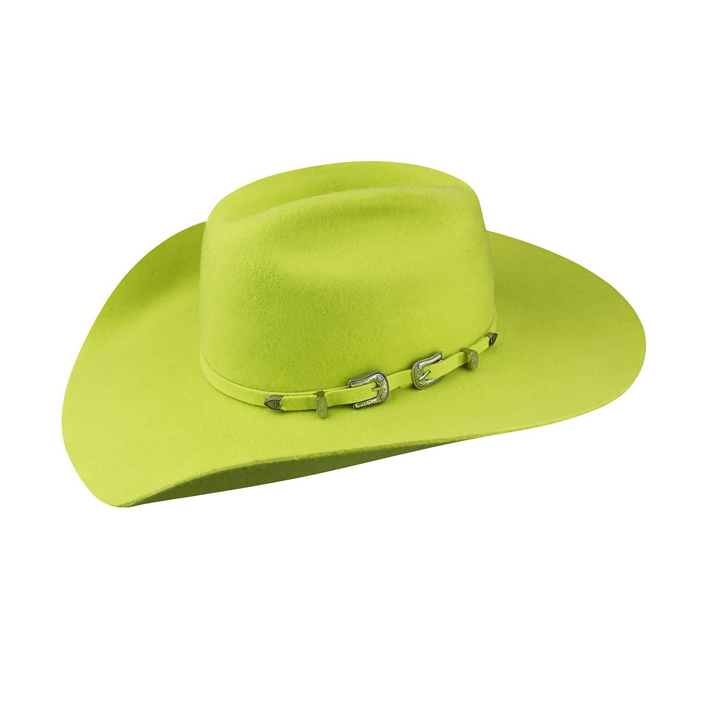 Мужской головной убор Renegade Punchy Western Cowboy Hat, цвет: Limeade — фото 1