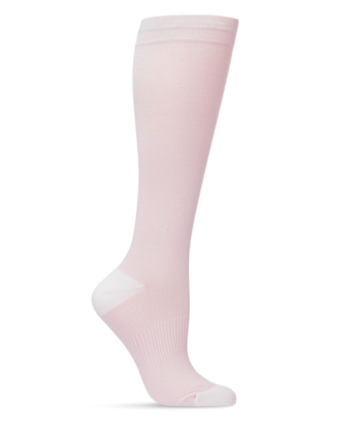 Memoi Women's Unisex Solid Nylon 15-20mmhg Graduated Compression Socks Uoy07412 In Pink