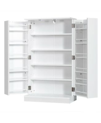 Vertical 5-Drawer Mobile Chest with Door and 5 Casters – Modern Storage Cabinet for Bedroom or Office