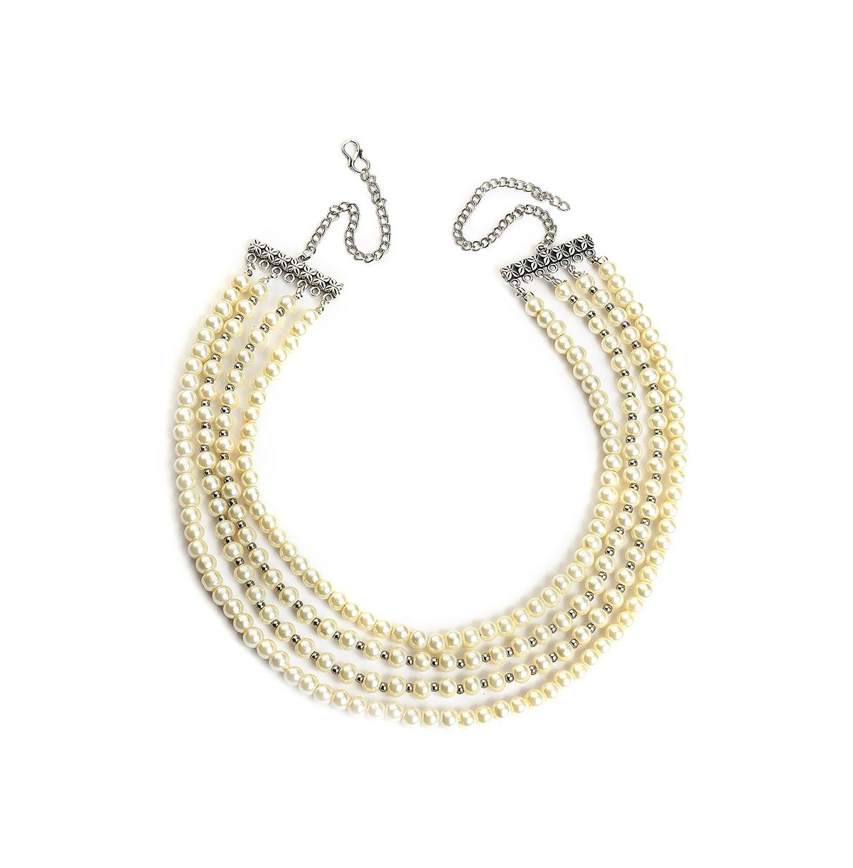 Women's Victorian Statement Necklace - White