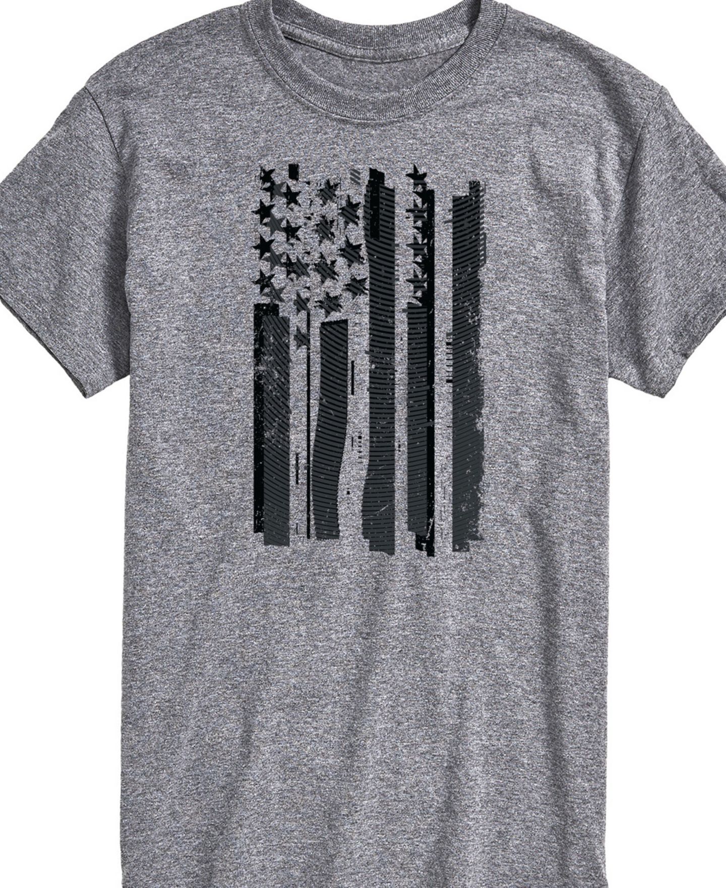 Мужская футболка AIRWAVES Glitch American Flag Short Sleeve, цвет: Серый — фото 2