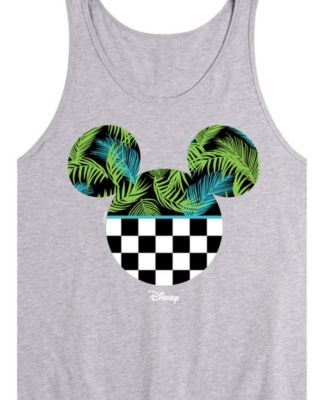 Men's Disney Mickey Palm Checkered Head Sleeveless Tank Top