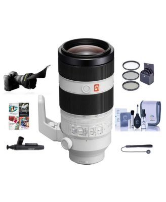 FE 100-400mm f/4.5-5.6 GM OSS E-Mount Lens - Bundle With 77mm Filter Kit, Flex Lens Shade, Cleaning Kit, Capleash II,  Lens Cleaner, Software