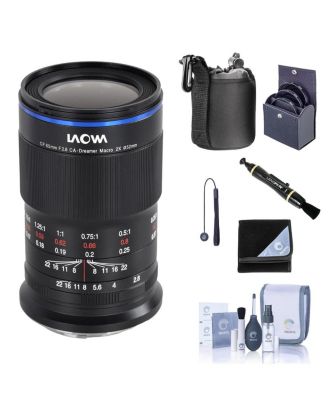 Laowa 65mm f/2.8 2X Ultra Macro APO Lens for Fujifilm X, Bundle with ProOptic 52mm Filter Kit, Cleaning Kit, Lens Cap Tether, Lens Cleaner