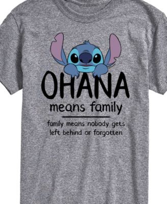 Men's Lilo Stitch Ohana Means Family Short Sleeve T-Shirt