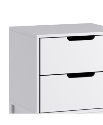 Samuel Kids Double-Drawer Night Stand With Solid Wood Frame