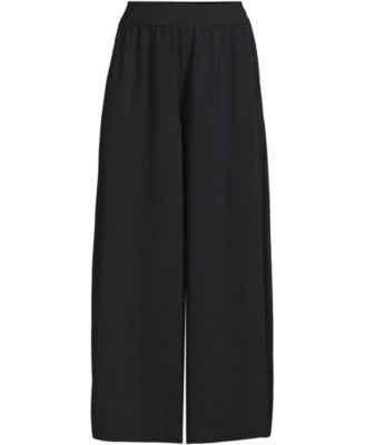 Women's Creaseless High Rise Palazzo Crop Pants