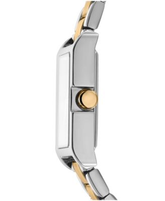 Women's Westside Midi White MOP Dial Gold Two-Tone Stainless Steel Bracelet Watch 25.5x33mm