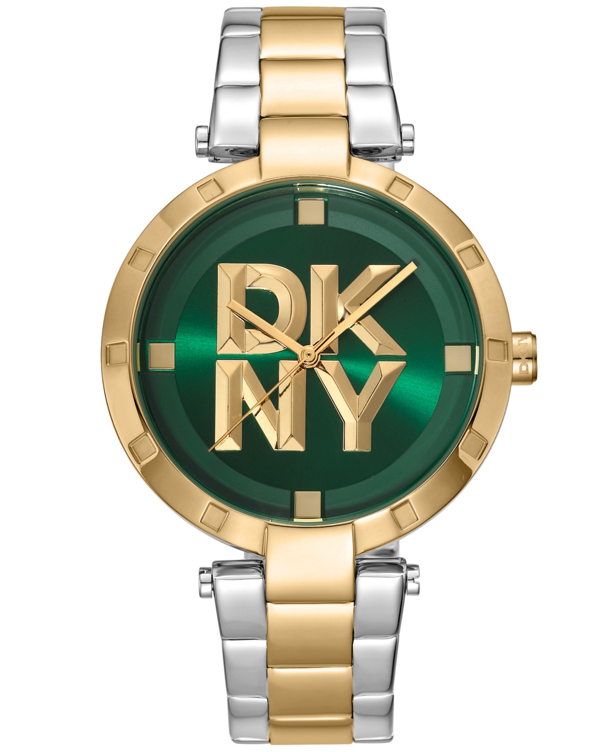 Women's Essential Logo Dark Green Dial Gold Two-Tone Stainless Steel Bracelet Watch 38mm - Two Tone