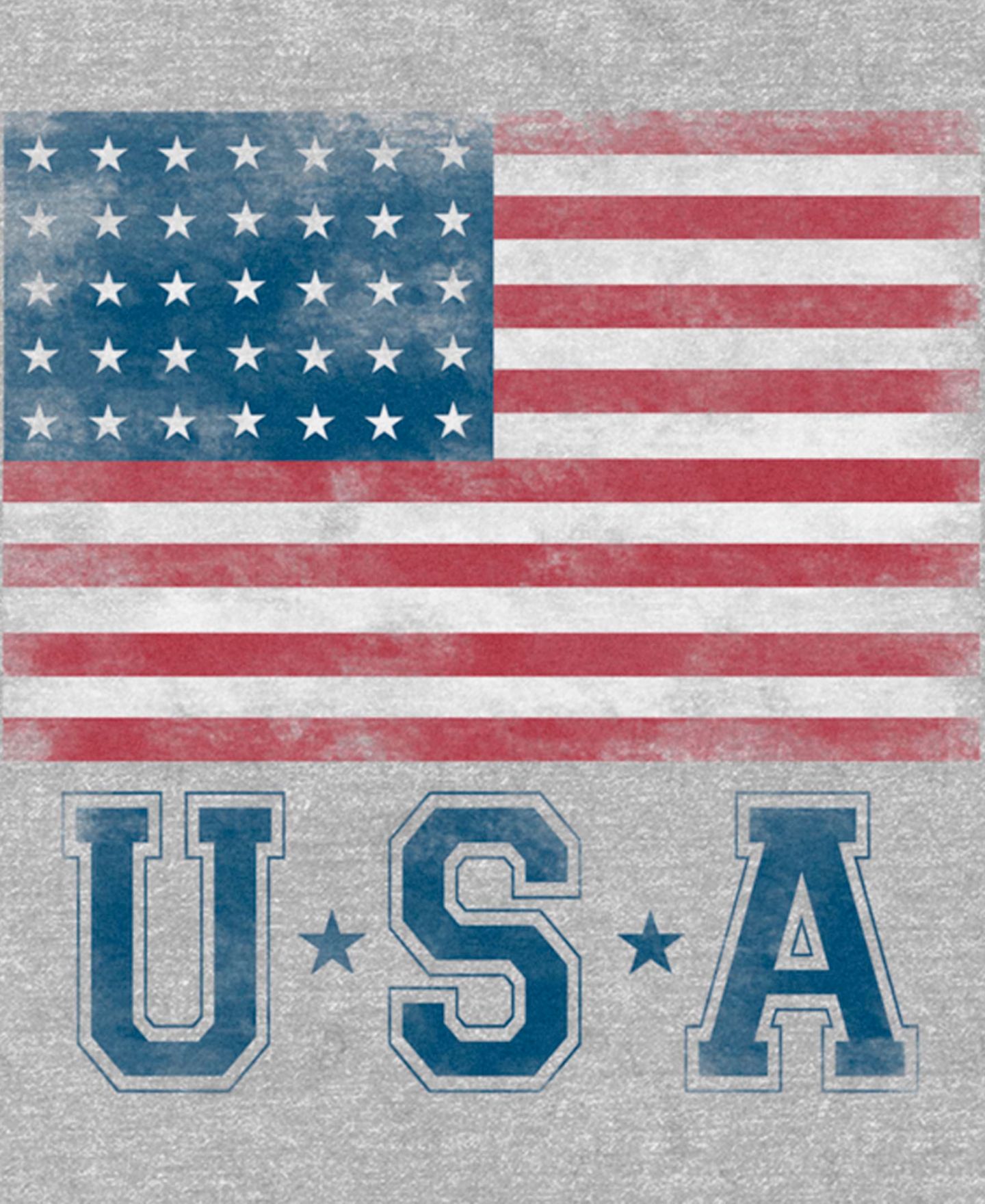 Мужская футболка Fifth Sun USA Two Star Flag 2 Short Sleeve, цвет: Меланжевый — фото 3