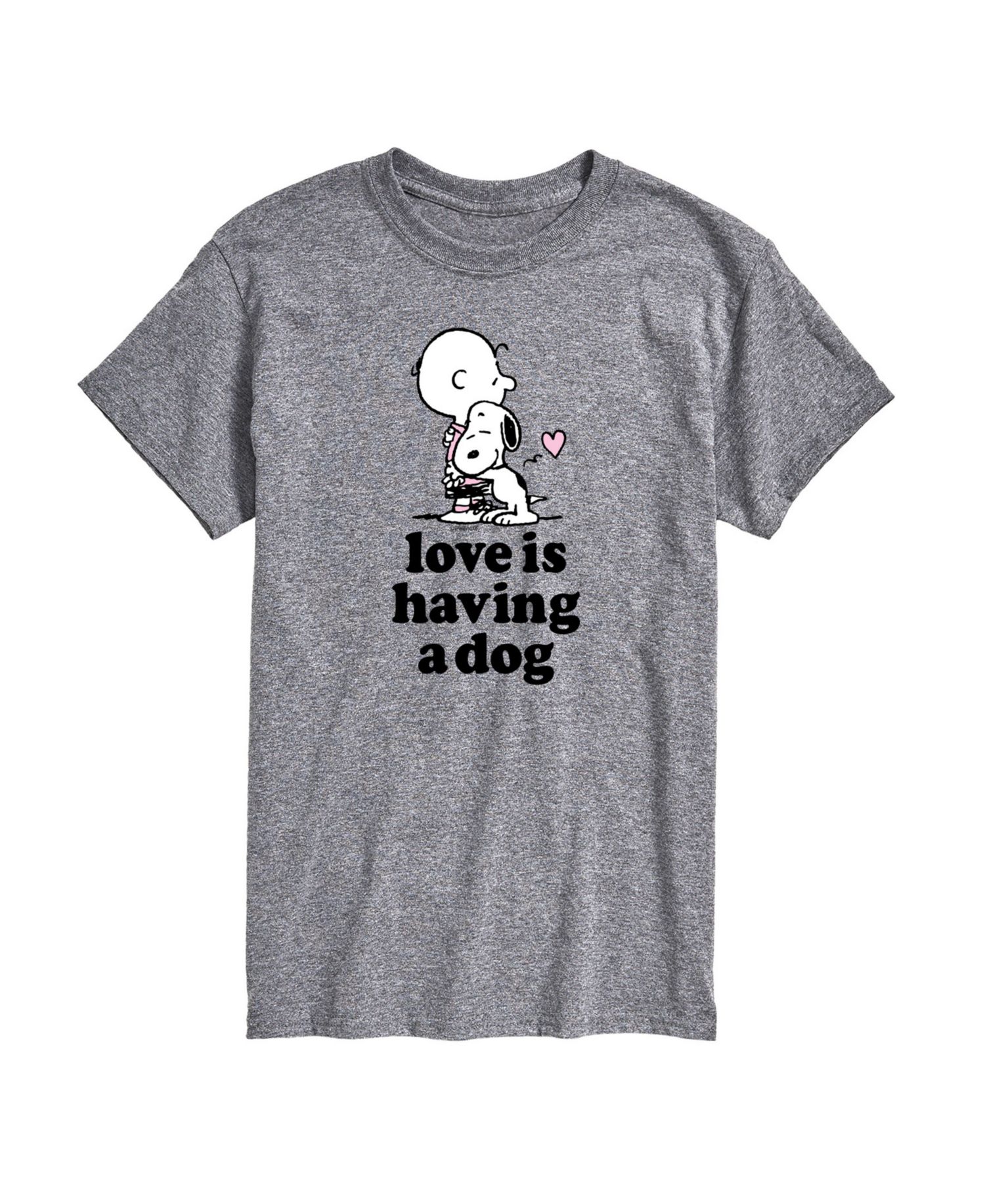 Men's Peanuts Love Is Having a Dog Short Sleeve T-Shirt