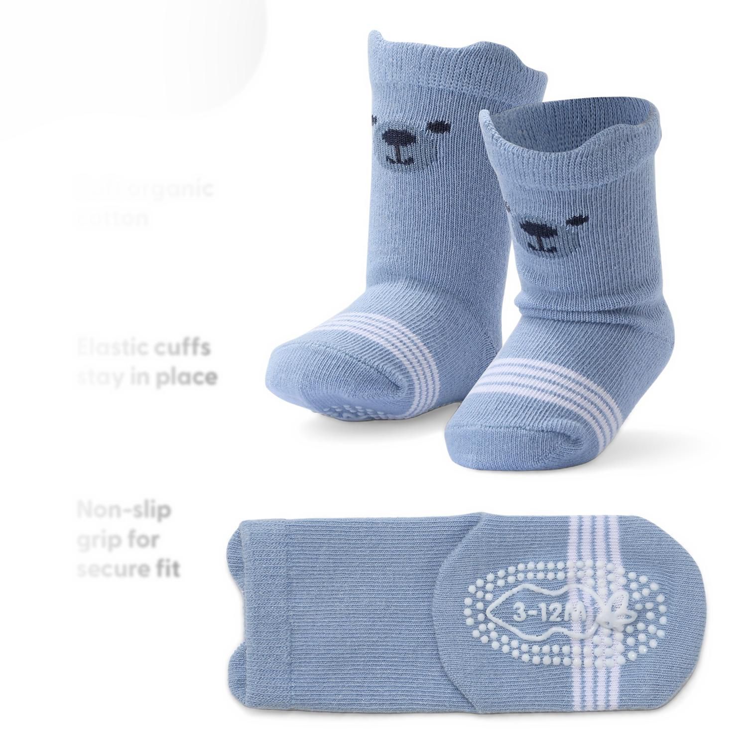 Baby Boys 12pk Cotton Socks, Blue/Grey