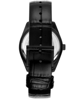 Men's Modernist Classics Black Leather Strap Watch, 40mm